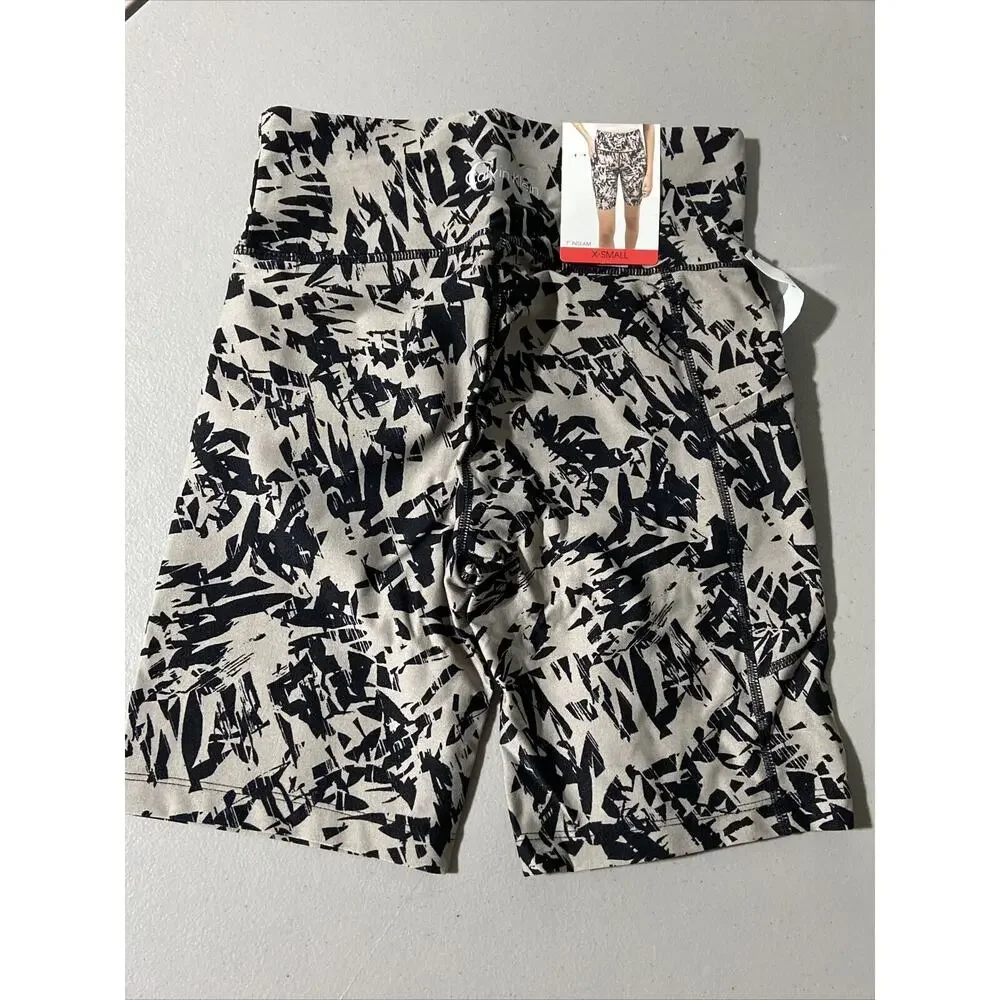 Calvin Klein Performance‎ Women’s High-Waist Bike Biker Shorts Stretch Sz XS NEW